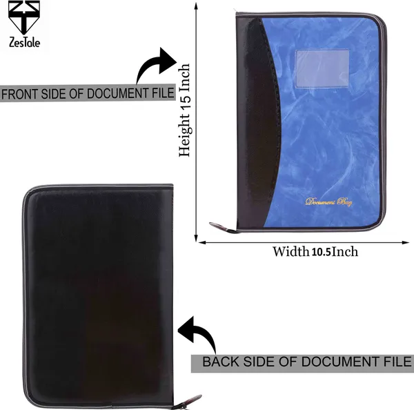 Zestale_Pu_Leather_File_Folder/Document_Holder_20_Leaves_Set_Of_1,_Multicolor