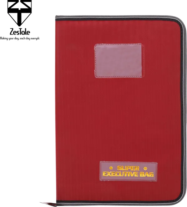 Zestale_Premium_Leatherette_File_Folder/Document_Holder_20_Leaves_Set_Of_1,_Red