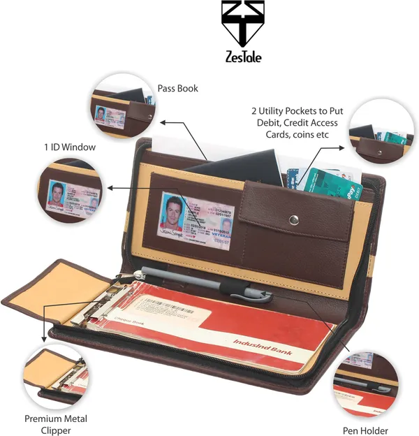 Zestale_Professional_Leatherette_Cheque_Book_Holder_And_Passbook_Cover_Set_Of_1,_Multicolor
