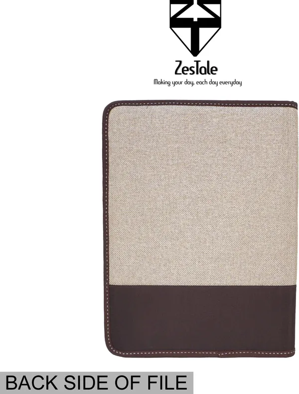 Zestale_Jute_Conference_Document_Bag_/File_Folder_Set_Of_1,_Dark_Brown,_Beige