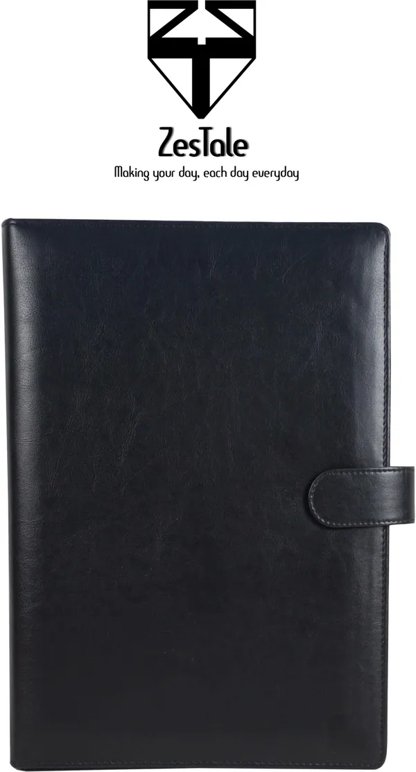 Zestale_Premium_Leatherette_2-Ring_Conference_Document_Bag_/File_Folder_Set_Of_1,_Black