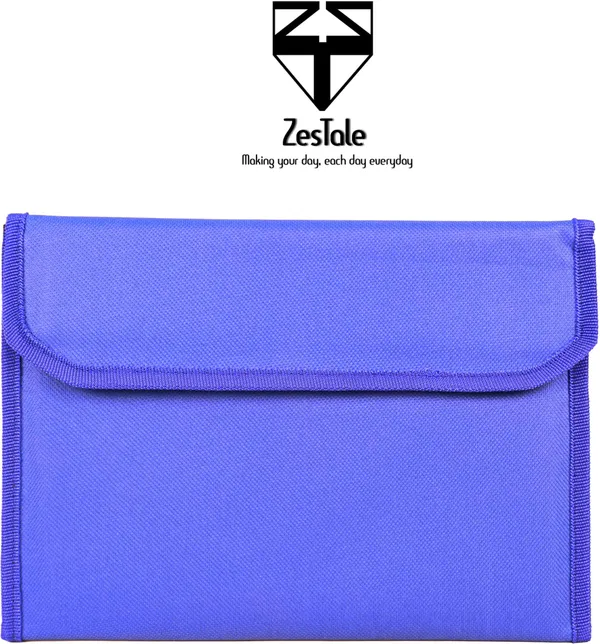 Zestale_Jute_Multiple_Cheque_Book/_Passbook_Passport_/Car_Document_Holder_For_Men_And_Women_Set_Of_1,_Blue