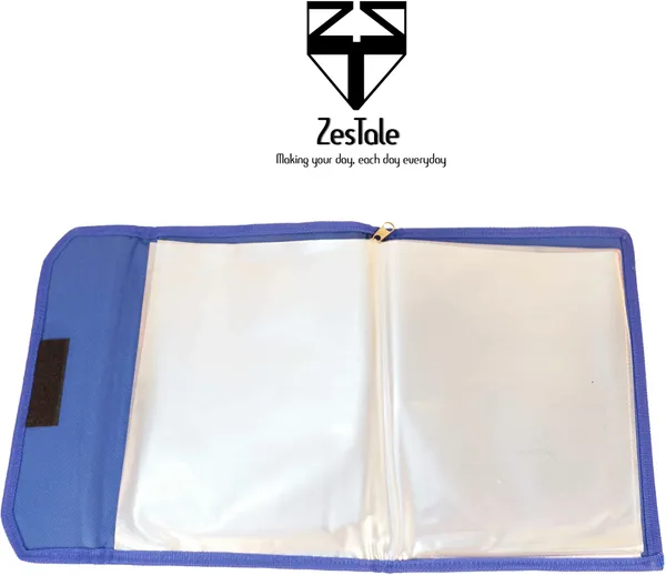 Zestale_Jute_Multiple_Cheque_Book/_Passbook_Passport_/Car_Document_Holder_For_Men_And_Women_Set_Of_1,_Blue