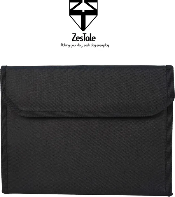 Zestale_Nylon_Multiple_Cheque_Book/_Passport_Holder_/Car_Document_Holder_For_Men_And_Women_Set_Of_1,_Black