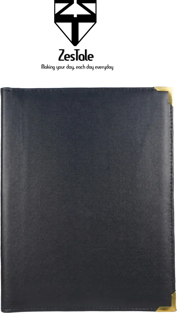 Zestale_Pu_Leather_Menu_Folder/_Restaurant_Menu_Holder_4_Leaves_Set_Of_1,_Black