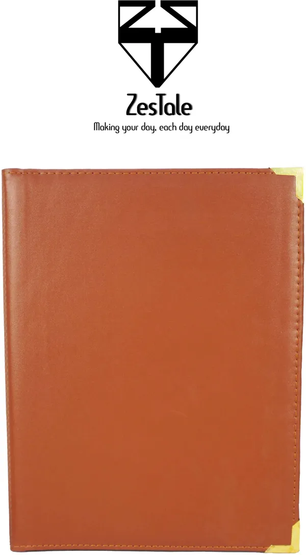 Zestale_Pu_Leather_Menu_Folder/_Restaurant_Menu_Holder_4_Leaves_Set_Of_1_Set_Of_1,_Tan