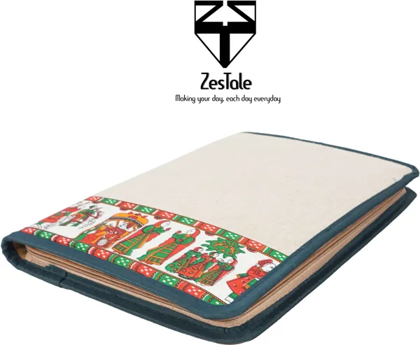 Zestale_Jute_Conference_Document_Bag_/File_Folder_Set_Of_1,_Multicolor