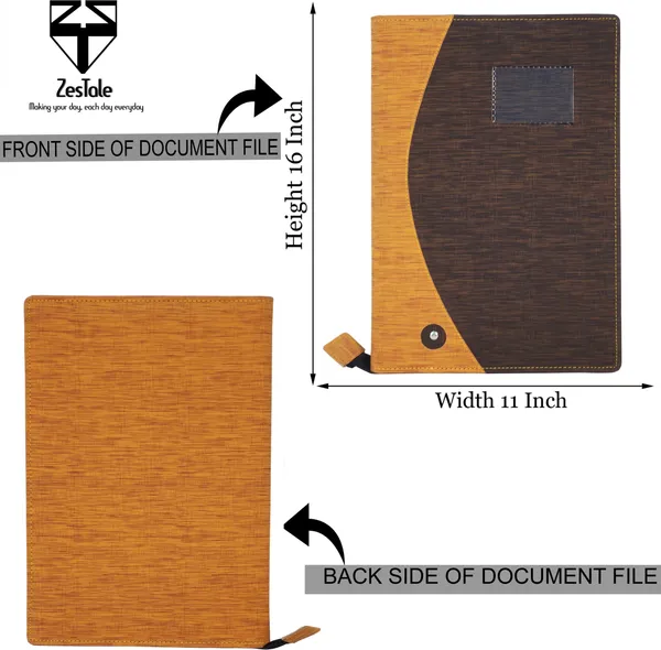 Zestale_Professional_Imported_Pu_Leatherette_File_Folder/Document_Holder_20_Leaves_Set_Of_1,_Multicolor