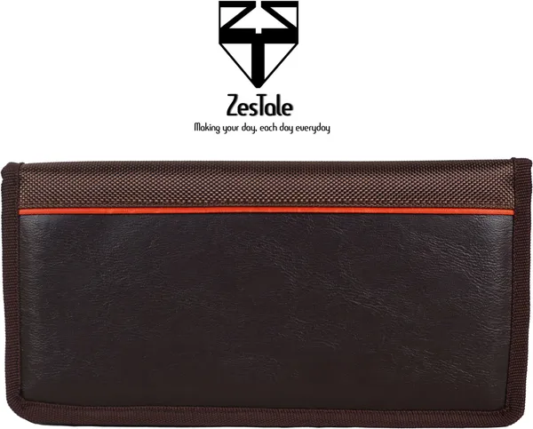 Zestale_Leatherette_Multiple_Cheque_Book/_Passport_Holder_/Car_Document_Holder_Set_Of_1,_Dark_Brown