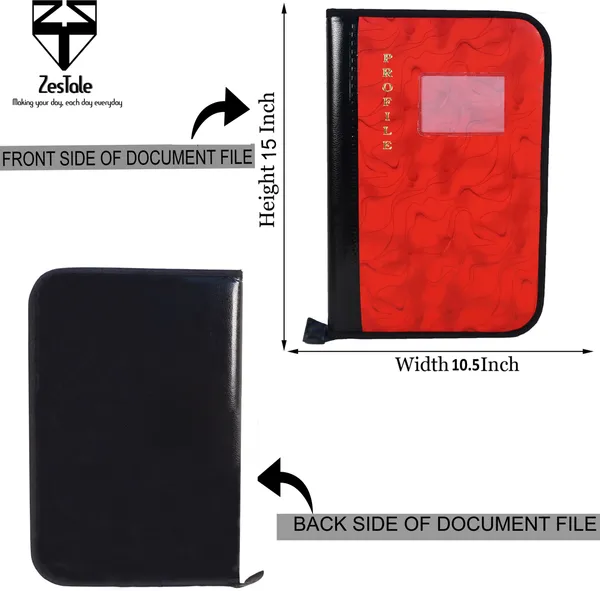 Zestale_Professional_Leatherette_File_Folder/Document_Holder_20_Leaves_Set_Of_1,_Red