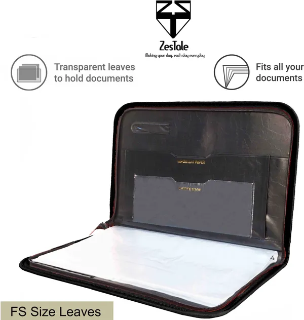 Zestale_Professional_Faux_Leatherette_File_Folder/Document_Holder/Certificate_Folder_20_Leaves_Set_Of_1,_Multicolor