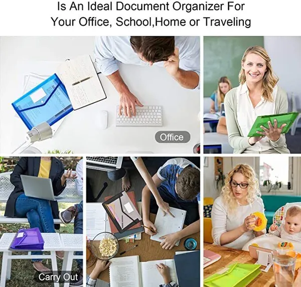 Zestale_Plastic_Envelope_Folder,Transparent_Poly-Plastic_A4_Documents_File_Storage_Bag_With_Snap_Button_Certificate_File_Holder/Document_Folder_For_Certificates_A4/Legal/Bag_For_Document_Set_Of_5,_Multicolor