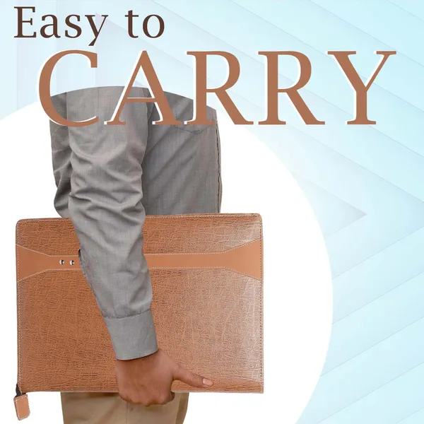 Zestale_Professional_Leatherette_Document_File_Set_Of_1,_Brown