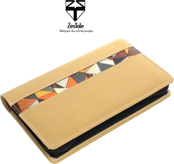 Zestale_Leatherette_Cheque_Book_Holder_With_Debit_Credit_Card_Holder_Set_Of_1,_Multicolor