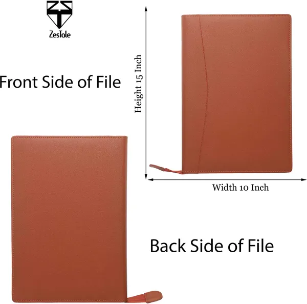 Zestale_Professional_Leatherette_4_Ring_Document_File_Folder_With_20_Leaf_Set_Of_1,_Tan
