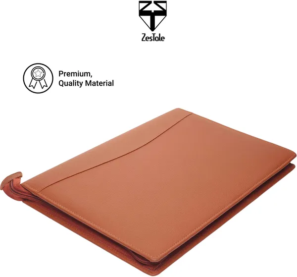 Zestale_Professional_Leatherette_4_Ring_Document_File_Folder_With_20_Leaf_Set_Of_1,_Tan