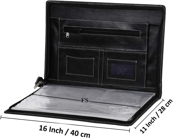 Black_And_Blue_Faux_Leather_File_Folder