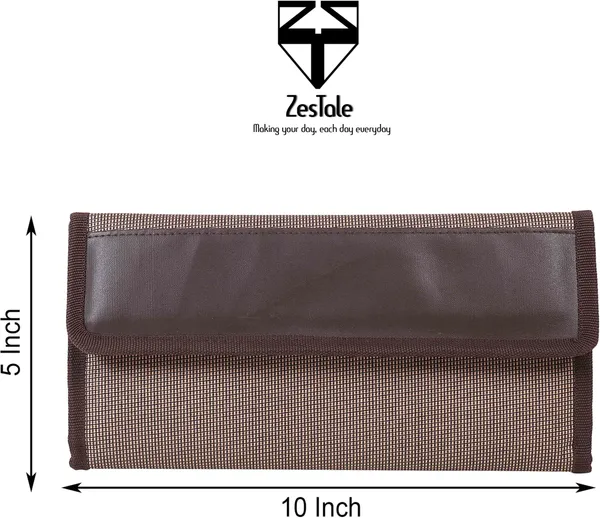 Zestale_Nylon_Two/Four_Wheeler_Car_Document_Holder_Vehicle_Document_Storage_Wallet_For_Registration_Insurance_And_Passbook_Holder_Bill_Folder_Passport_Memo_Cards_Cash_Storage_Pouch_Set_Of_1,_Brown