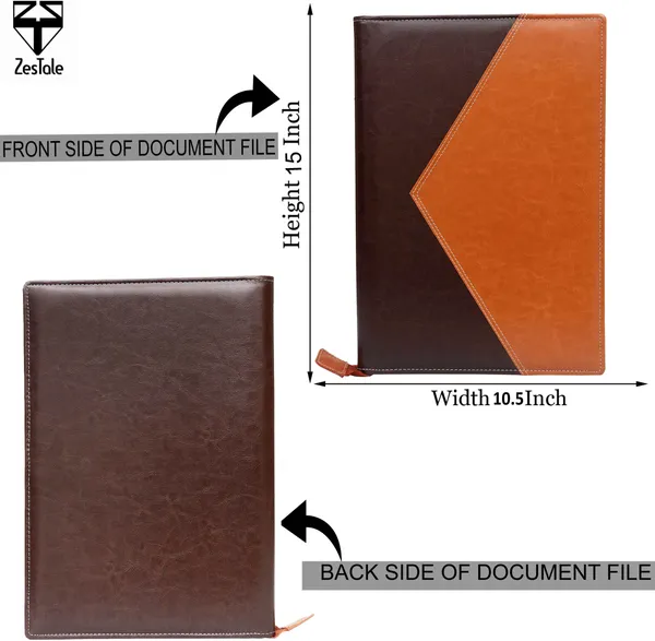 Zestale_Premium_Imported_Pu_Leather_File_Folder/Document_Holder_20_Leafs_Set_Of_1,_Multicolor