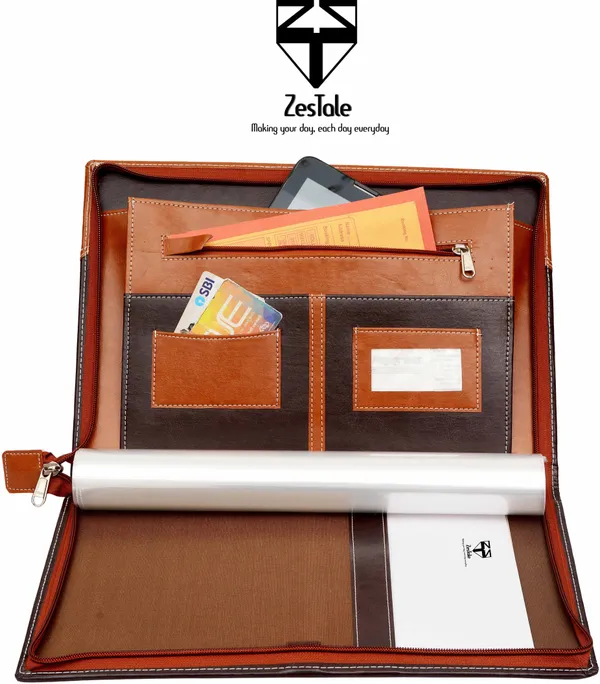Zestale_Premium_Imported_Pu_Leather_File_Folder/Document_Holder_20_Leafs_Set_Of_1,_Multicolor
