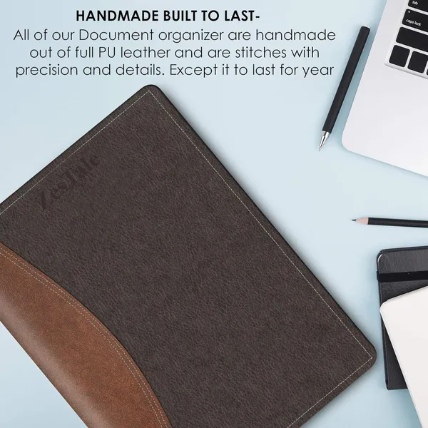 Zestale_Pu_Leather_Multi_Purpose_File_Folder/Document_Holder/Certificate_File20_Leaves_Set_Of_1,_Brown