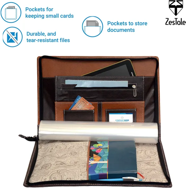 Zestale_Premium_Leatherette_Multipurpose_Pu_Leather_Document_Folder_Set_Of_2,_Brown