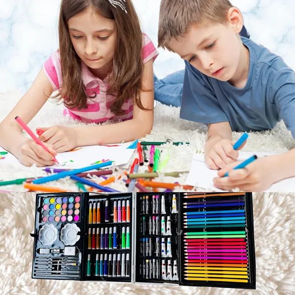 Art_Set_For_Kids_145_Pieces_Drawing_Kit_With_Colour_Pencils_Oil_Pastels_Paint_Brushes_Unicorn_Theme_Art_Set