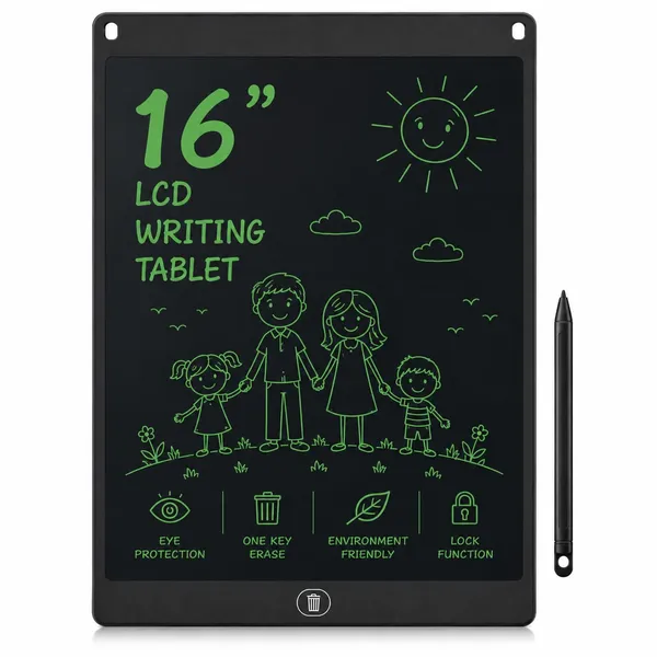 16_Lcd_Writing_Tablet_Digital_Drawing_Pad_For_Kids_Adults_Erasable_E_Writer_Board_With_Stylus_Paperless_Writing_Tablet_Color_As_Per_Availability