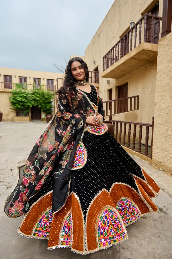 Black_Velvet_Embroidered_Flared_Lehenga_Choli_For_Women