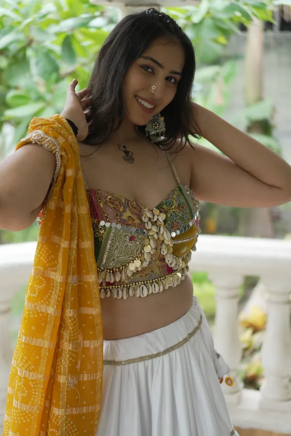 White_Malai_Silk_Embellished_Flared_Lehenga_Set_For_Women