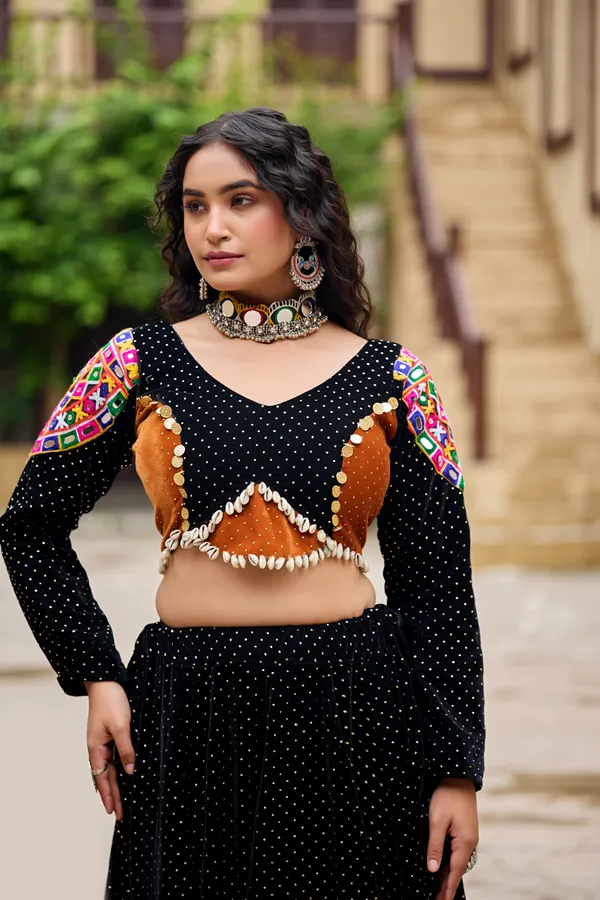 Black_Velvet_Embroidered_Flared_Lehenga_Choli_For_Women