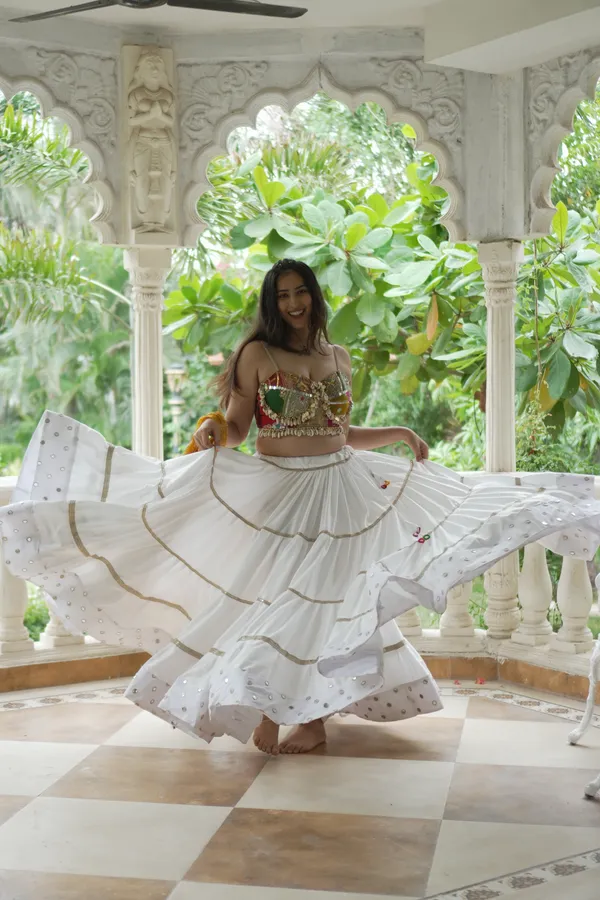 White_Malai_Silk_Embellished_Flared_Lehenga_Set_For_Women