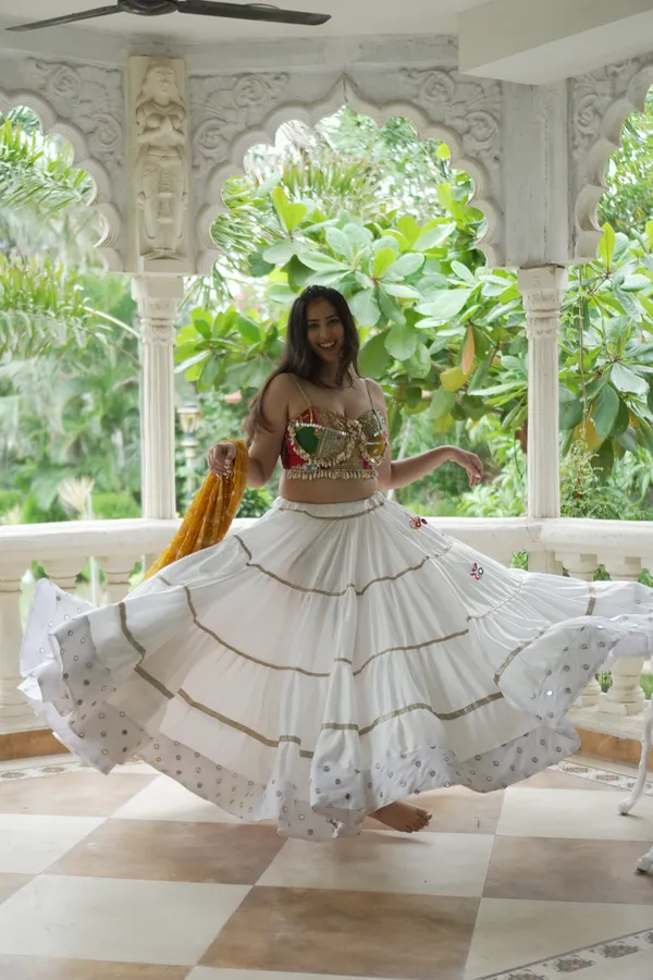 White_Malai_Silk_Embellished_Flared_Lehenga_Set_For_Women