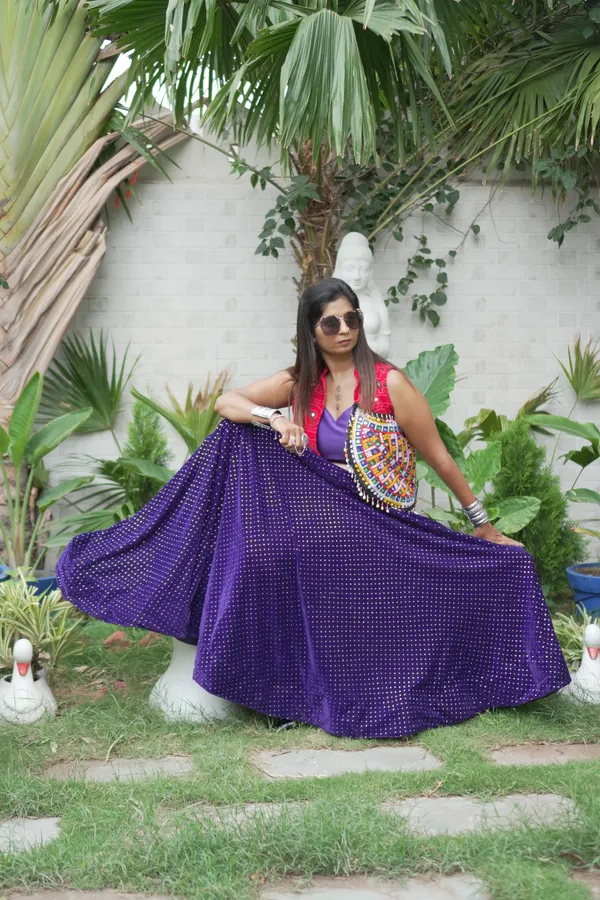 Purple_Velvet_Embellished_Flared_Ethnic_Skirt_For_Women