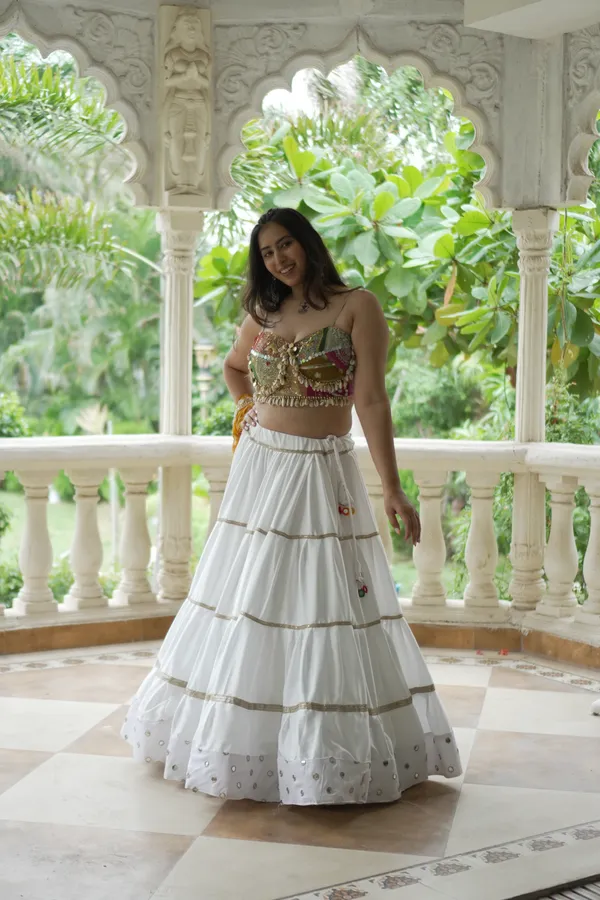 White_Malai_Silk_Embellished_Flared_Lehenga_Set_For_Women