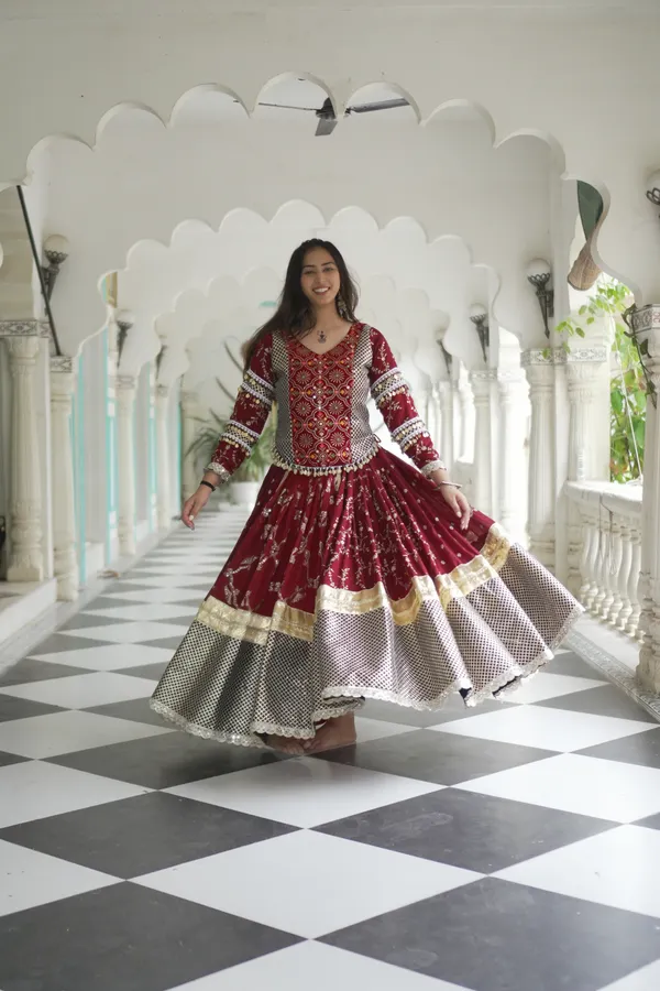 Maroon_Georgette_Embroidered_Lehenga_Choli_For_Women