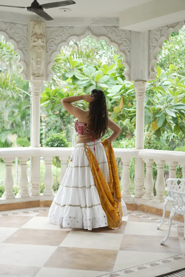 White_Malai_Silk_Embellished_Flared_Lehenga_Set_For_Women