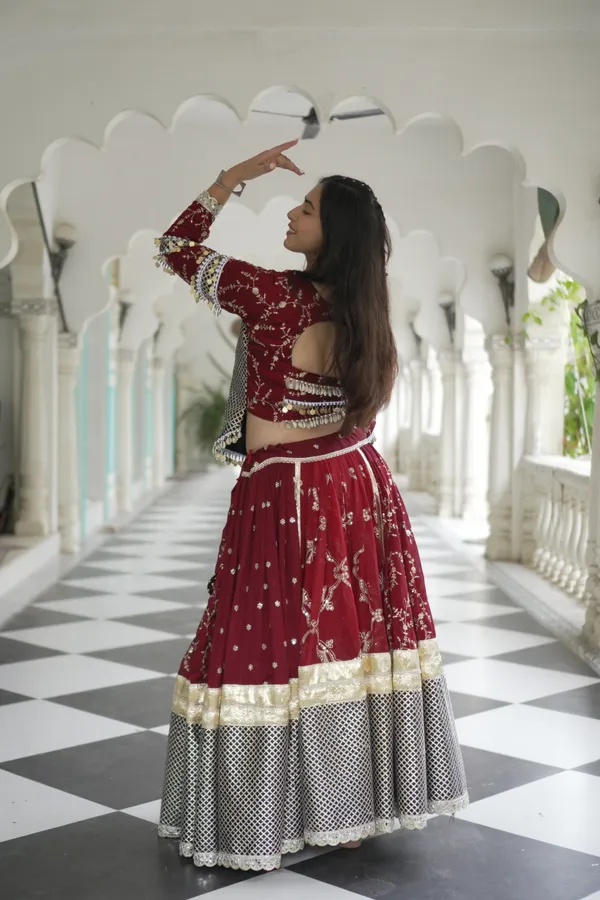 Maroon_Georgette_Embroidered_Lehenga_Choli_For_Women