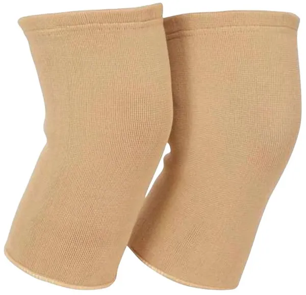 Beige_Stretchable_Knee_Compression_Support_Cap_Pack_Of_2