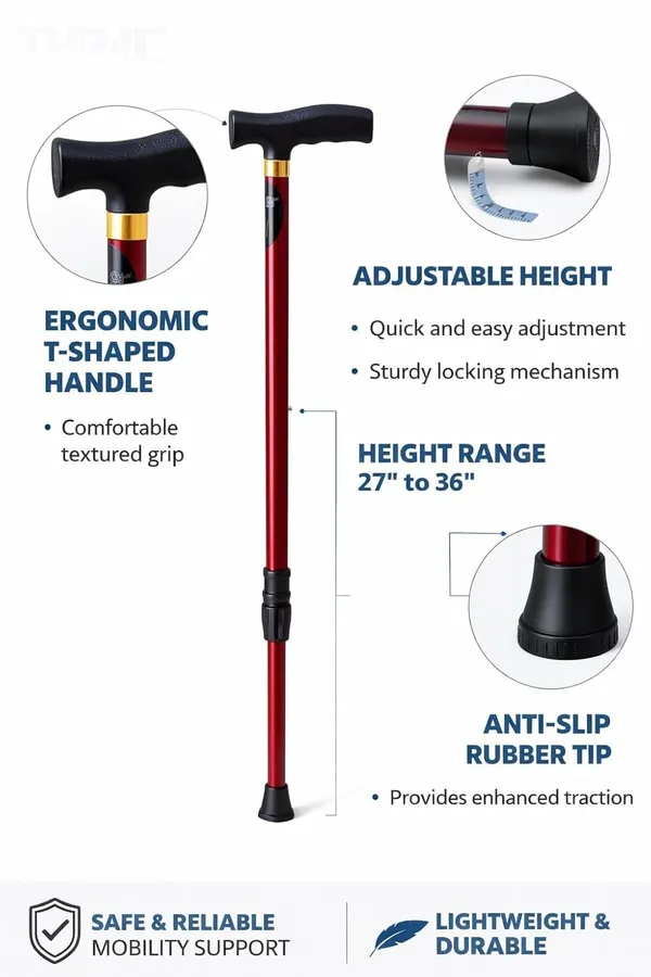 Rose_Gold_Mild_Steel_Single_Leg_Walking_Stick_Height_Adjustable