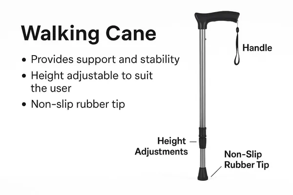 Silver_Mild_Steel_Single_Leg_Walking_Stick_Height_Adjustable