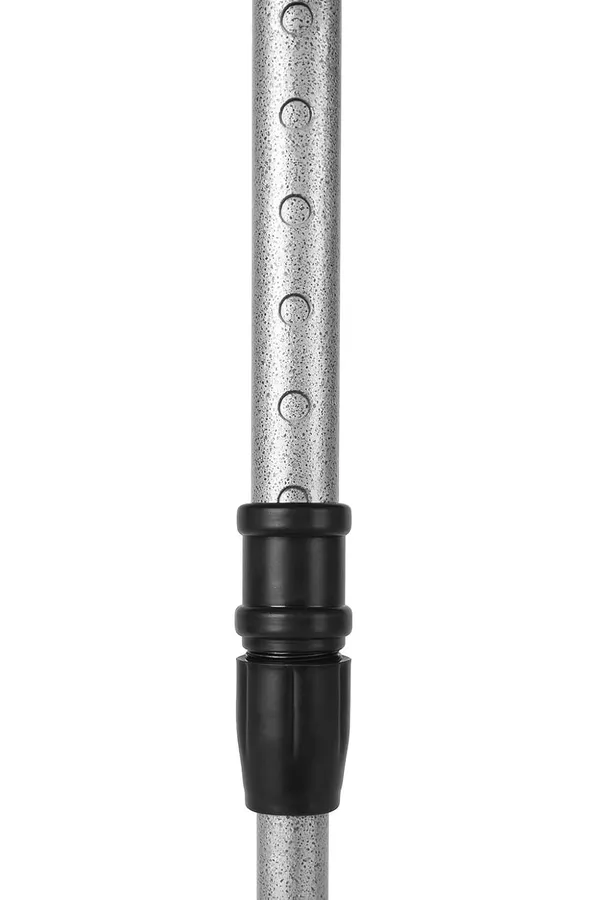 Silver_Mild_Steel_Single_Leg_Walking_Stick_Height_Adjustable