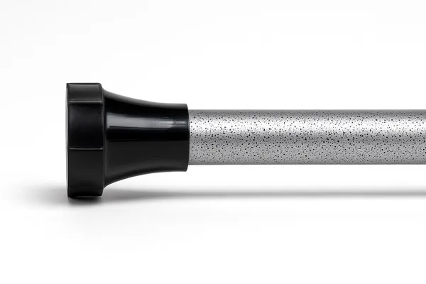 Silver_Mild_Steel_Single_Leg_Walking_Stick_Height_Adjustable