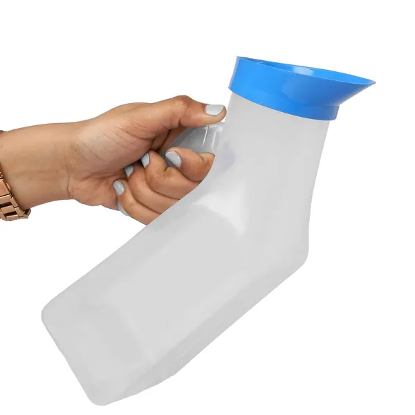 White_Polypropylene_Autoclavable_Unisex_Urinal_Bottle_With_Lid