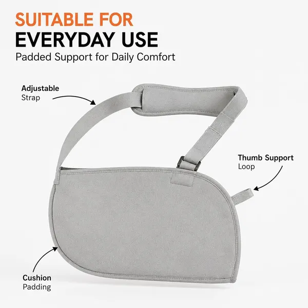 Beige_Adjustable_Arm_Sling_Pouch_Belt_Shoulder_Fracture_Support