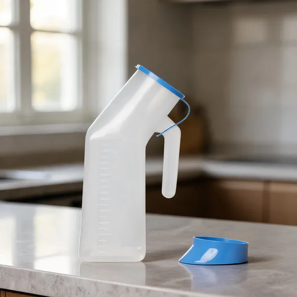White_Polypropylene_Autoclavable_Unisex_Urinal_Bottle_With_Lid