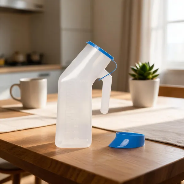 White_Polypropylene_Autoclavable_Unisex_Urinal_Bottle_With_Lid