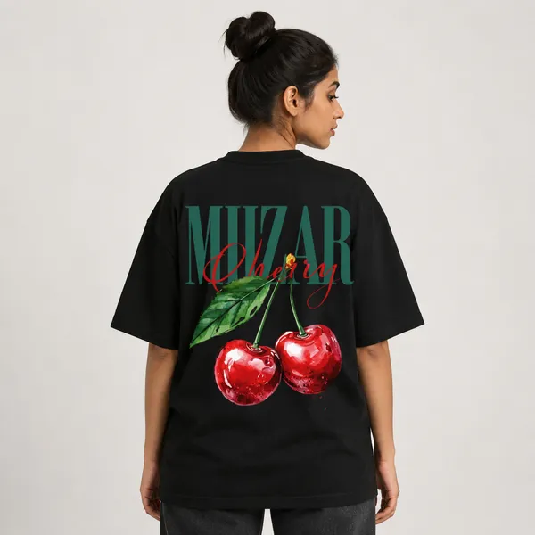 Black_Terry_Cotton_Oversized_Cherry_Graphic_T-Shirt_For_Unisex