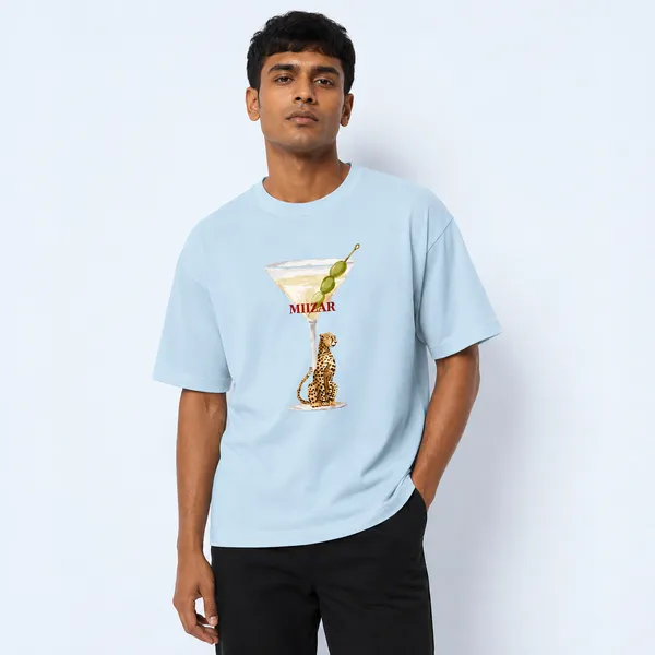 Baby_Blue_Terry_Cotton_Oversized_Leopard_Graphic_T-Shirt_For_Unisex