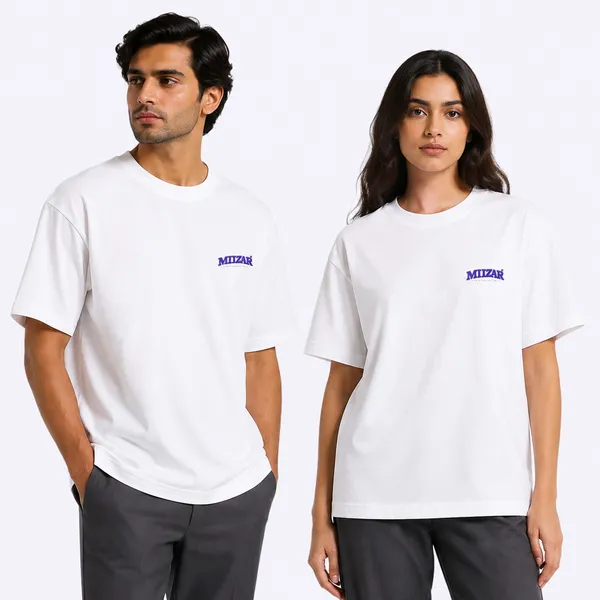 White_Terry_Cotton_Oversized_Panther_T-Shirt_For_Unisex